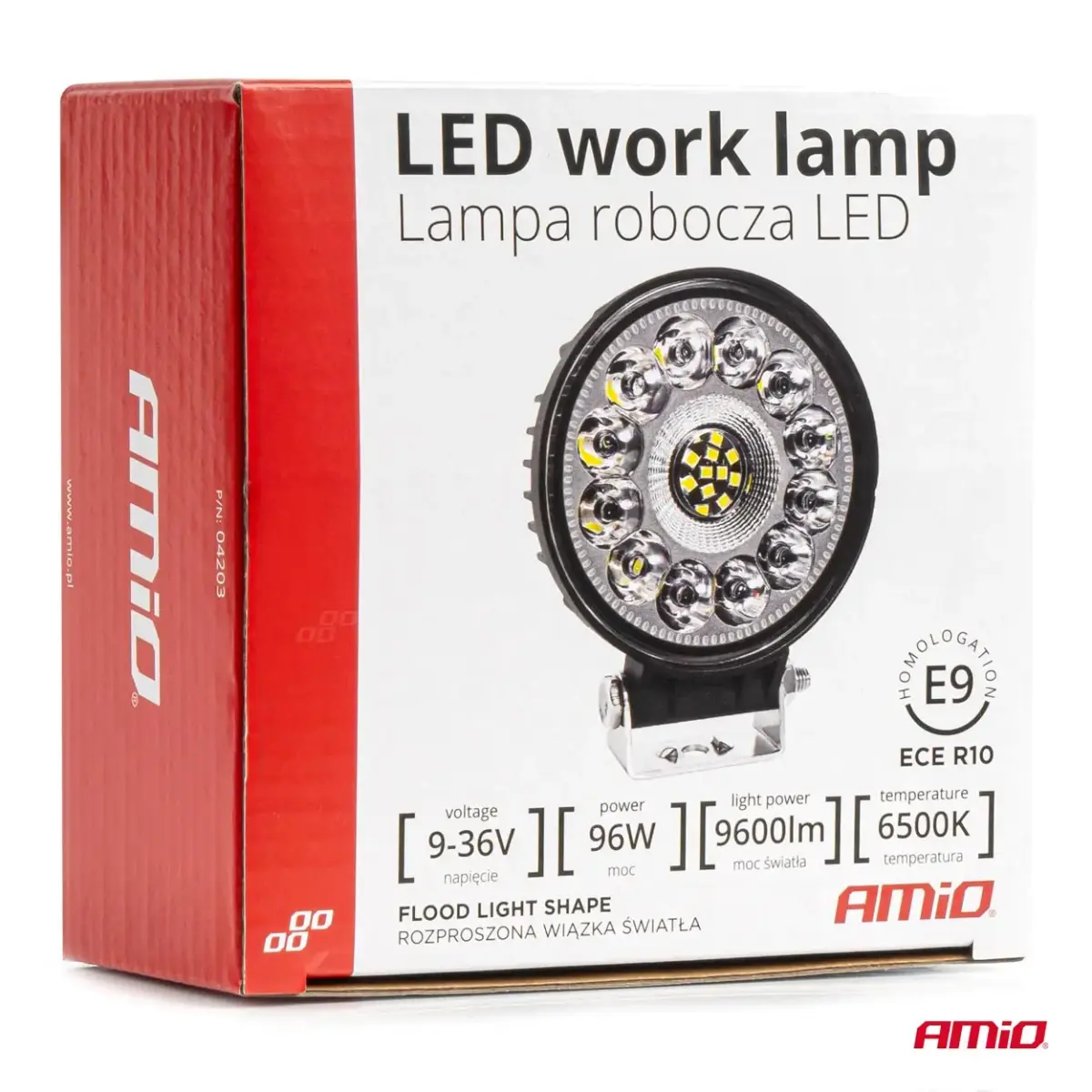 Working lamp AWL62 96W 6500K 9600lm 9-36V AMIO-04203