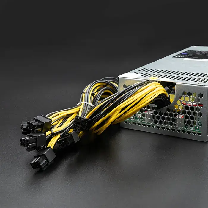 Qoltec PCI-E power supply Smart 1600W | 80 Plus Gold | Data mining