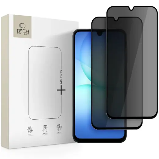 Tech-Protect Glass Spy+ tempered glass for phone Galaxy A16 4G | Galaxy A16 5G | Galaxy A26 5G | Galaxy A17 4G | Galaxy A17 5G (privacy effect) (2 pcs.)