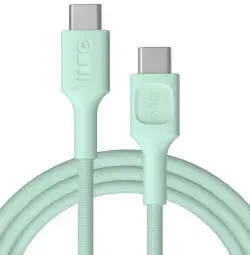 Green Cell PowerStream datu pārraides un uzlādes vads | USB-C uz USB-C | 100W | 1.2m | zaļš