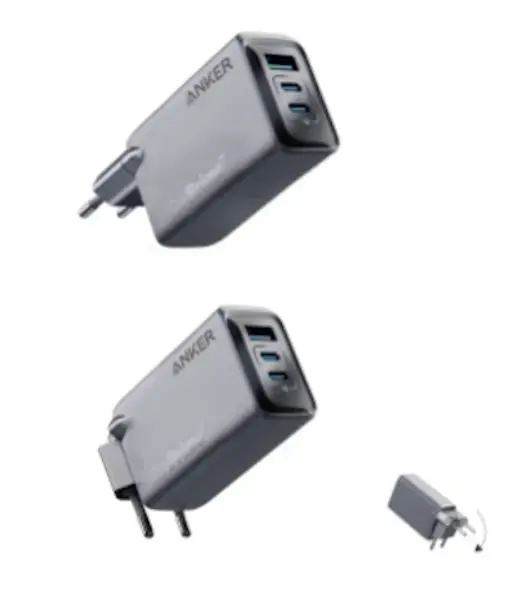 Charger Prime 100W GaN 2xUSB-C 1xUSB-A silver