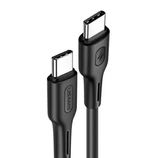 USAMS SJ459 data transfer and charging cable | USB-C to USB-C | 100W | 1.2m | black