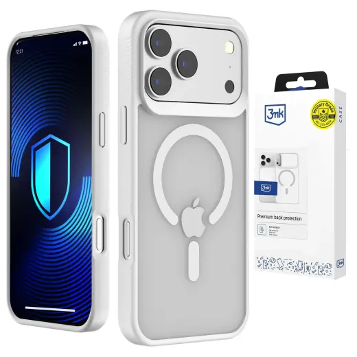 3mk Smoke MagCase чехол с поддержкой MagSafe для телефона iPhone 17 Pro белый
