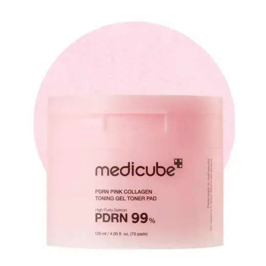Medicube PDRN Pink Collagen Toning Gel Toner 70 Pads