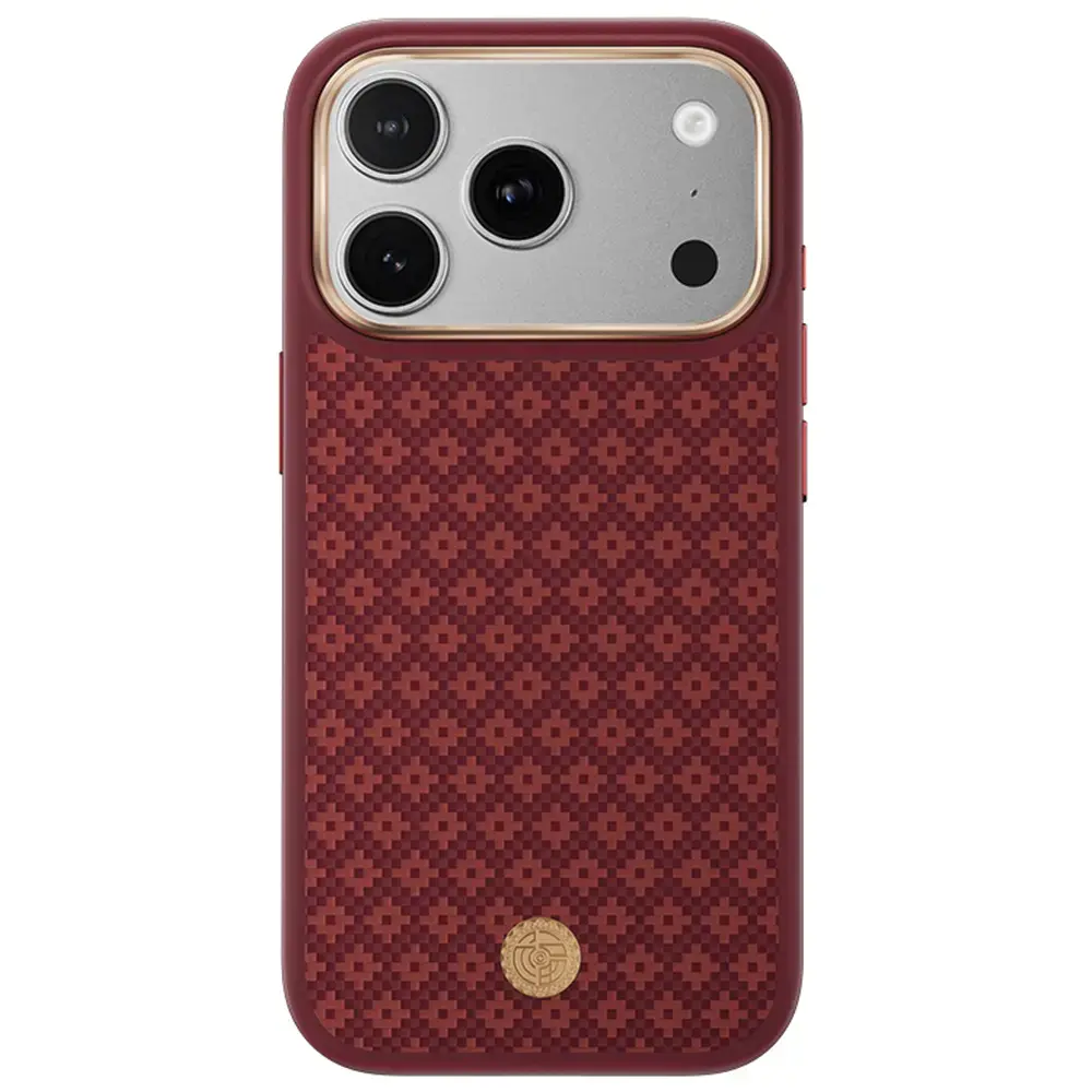 Benks Armor Pro ArmorGrid Kevlar Metal Frame 600D phone case for iPhone 18 Pro Max | iPhone 17 Pro Max red