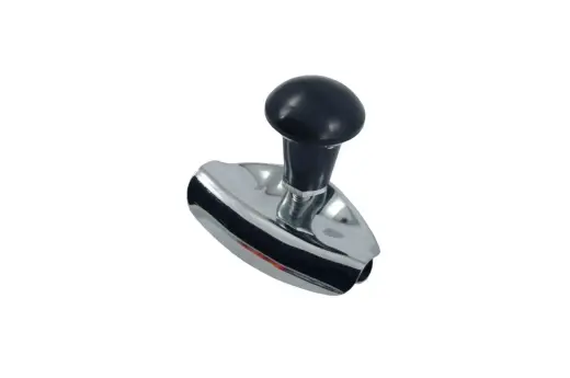 Steering wheel spinner knob, straight, silver