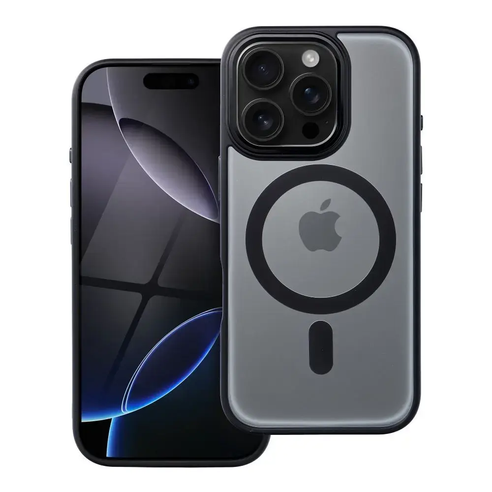 Matte Mag Cover phone case with MagSafe support for iPhone 16 Pro black