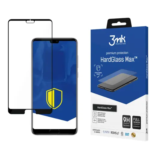 Huawei P20 Black - 3mk HardGlass Max™ screen protector
