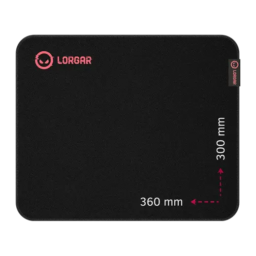 LORGAR Gaming Mouse Pad Main 323 Control Black/Red