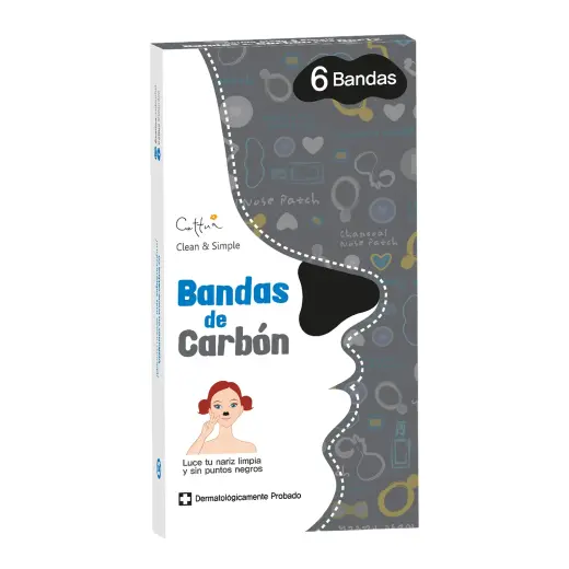 Cettua, Cettua, Charcoal, Cleansing & Exfoliating, Nose Sheet Strips, 6 pcs