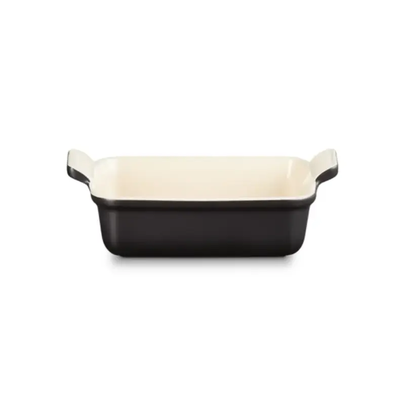 "Le Creuset" stačiakampio formos "Heritage Stoneware" 19x14 cm / 1,1 l juoda