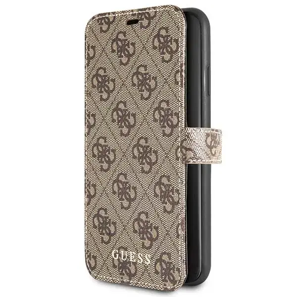 Guess GUFLBKSN654GB Grāmatu maciņš priekš iPhone 11 Pro Max brūns