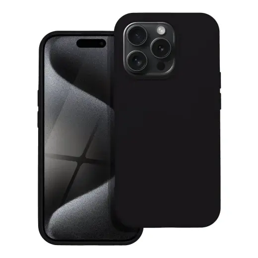 Silicone phone case for iPhone 15 Pro black
