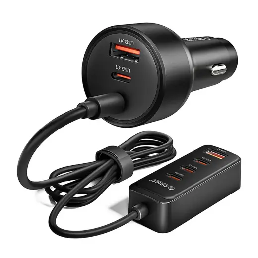 Orico ChargeClip auto lādētājs | 108W | USB-A, USB-C | melns