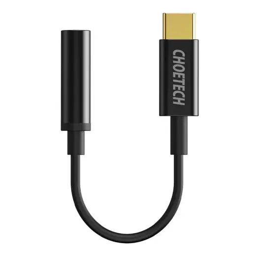 Choetech AUX003 USB-C - 3,5 mm audiopesa adapter (must)