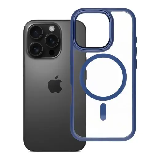 ROAR Mag Bumper phone case with MagSafe support for iPhone 16 Pro navy