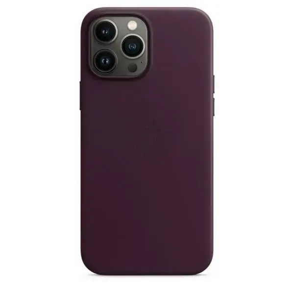 MM1M3ZM|A Apple Leather Magsafe Cover for iPhone 13 Pro Max Dark Cherry
