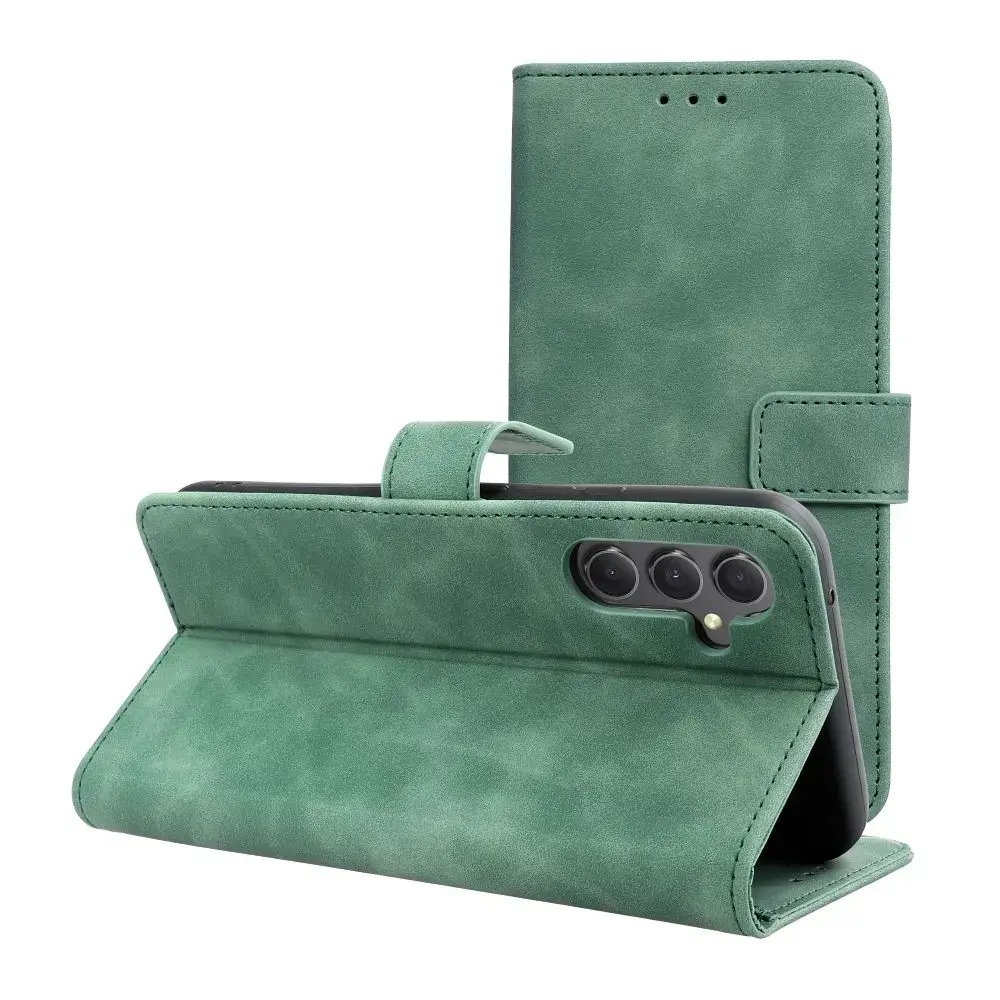TENDER knyginio tipo telefono dėklas Samsung Galaxy A34 (A346) žalias