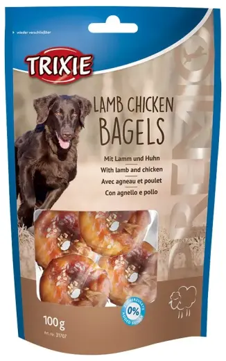 Gardums suņiem : Trixie Premio Lamb Chicken Bagels, 100g