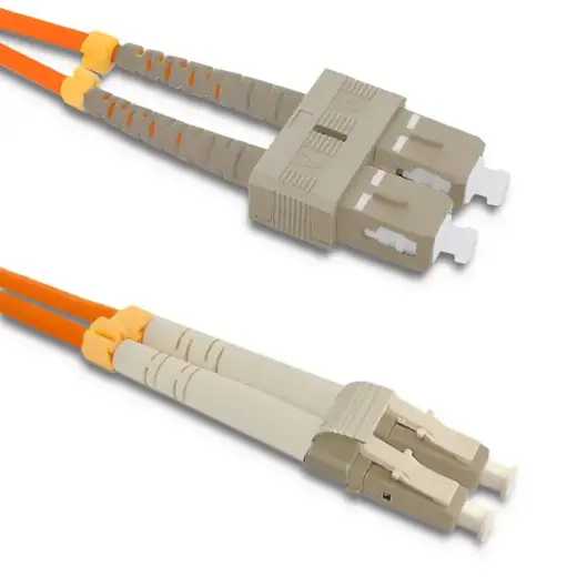 Qoltec Patchcord fiber optic SC/UPC - LC/UPC | Multimode | 50/125 | OM2 | Duplex | 1m