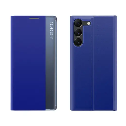 New Sleep View knyginio tipo telefono dėklas Samsung Galaxy A05s (A057) mėlynas