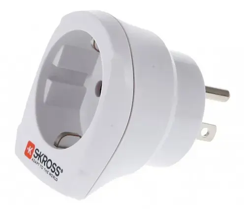 Skross Travel adapter: Europe to USA