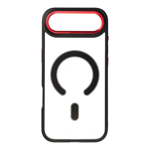 Color Edge Mag чехол с поддержкой MagSafe для телефона iPhone 17 Air чёрный красный