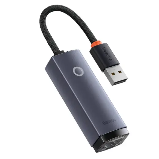 Baseus Lite Series USB to RJ45 network adapter, 100Mbps (gray)