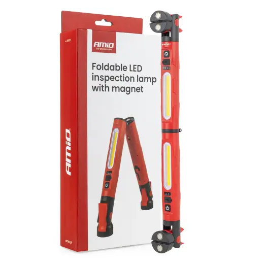 Foldable LED inspection lamp with magnet 4000mAh AMIO-05025