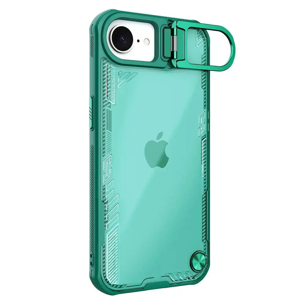 Nillkin Iceblade Prop maciņš ar statīvu un MagSafe atbalstu telefonam iPhone 16e zaļš