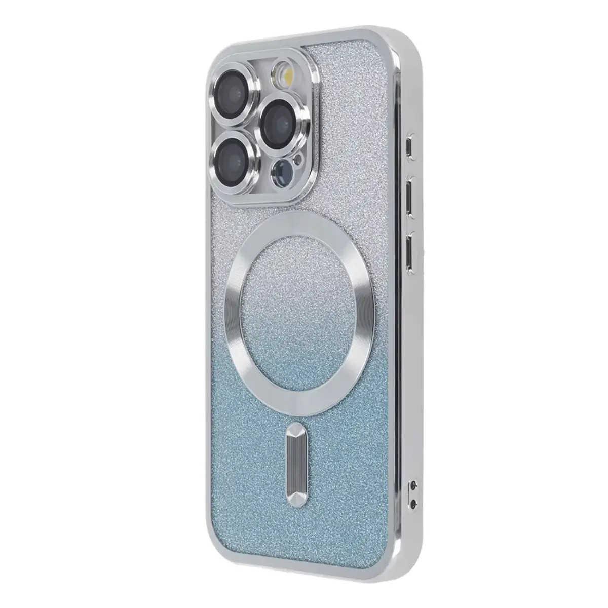 SparkleFlex Mag Case for iPhone 14 Pro 6,1" silver gradient