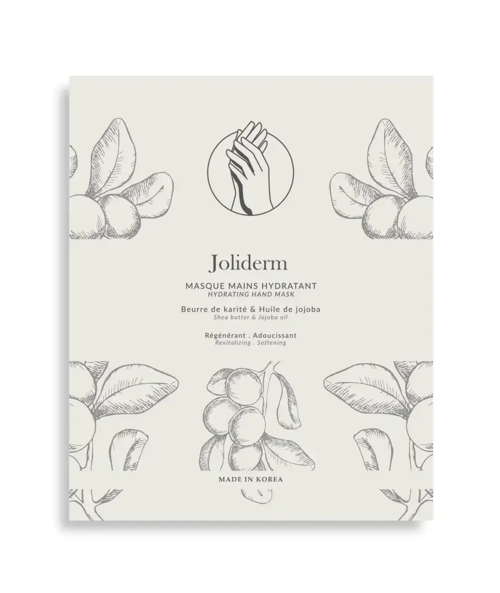 Set Duo, Joliderm, Joliderm, Shea Butter And Coconut Oil, Hydrating & Softening, Hand Sheet Mask, 2 pcs, 2