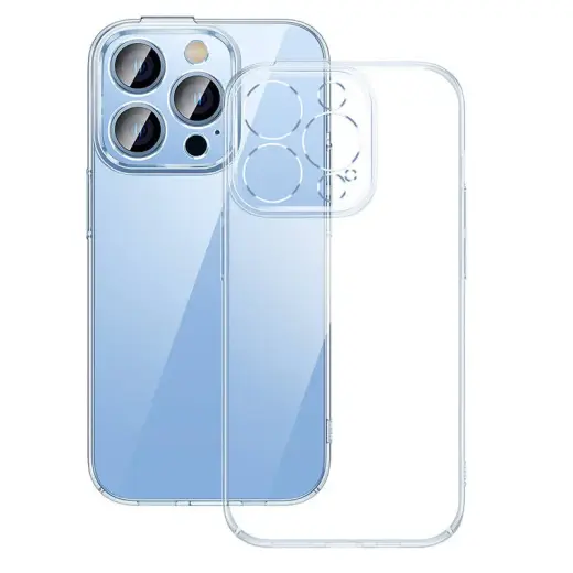 Baseus Crystal Transparent Case and Tempered Glass set for iPhone 14 Pro