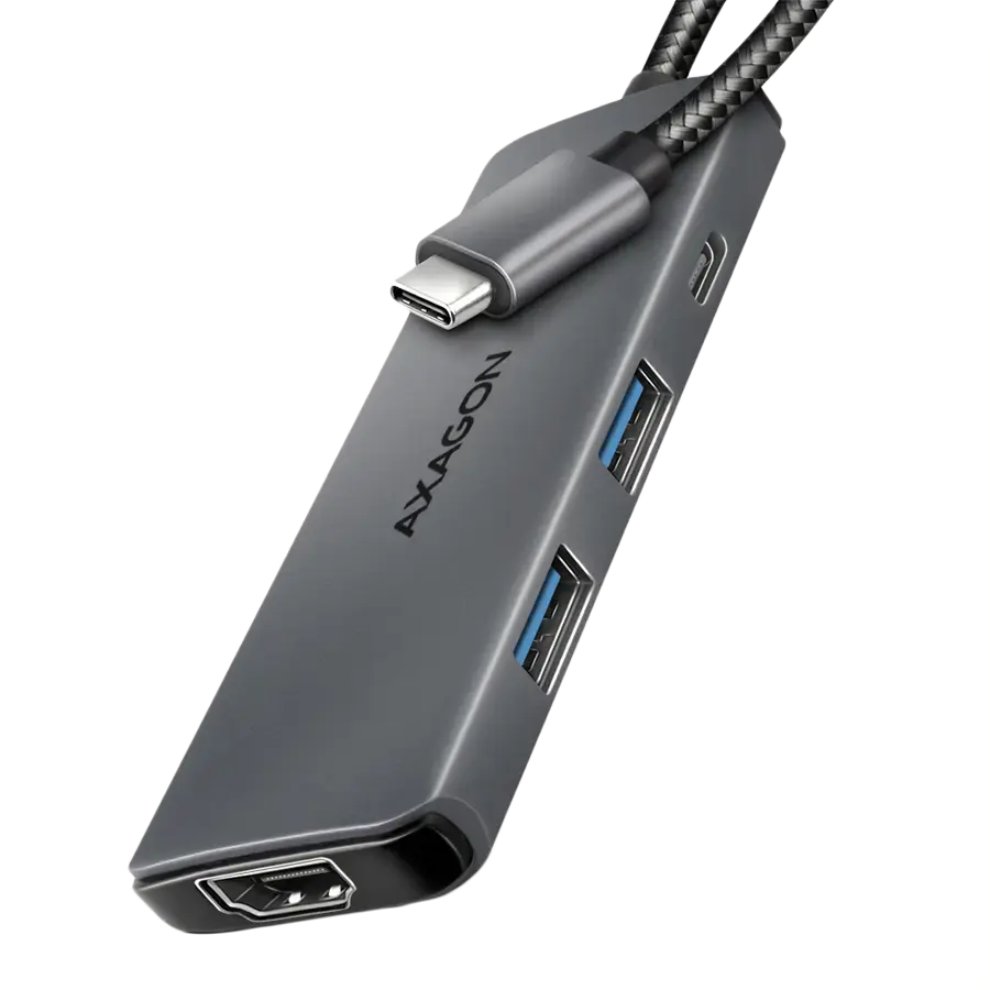 AXAGON HMC-5H8K USB 5Gbps hub, 2x USB-A, USB-C, HDMI 8k/30Hz, PD 100W,