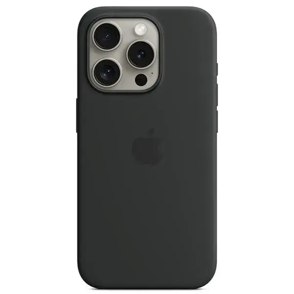 Etui silikonowe z MagSafe do iPhonea 15 Pro Max - czarne