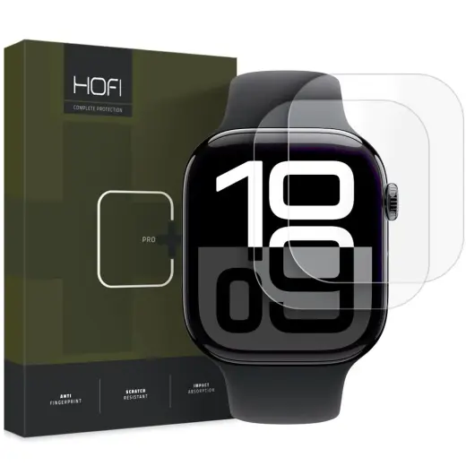 HOFI HYDROFLEX PRO+ 2 GAB. APPLE WATCH 10 (46 MM) CAURSPĪDĪGA HIDROGĒLA PLĒVE