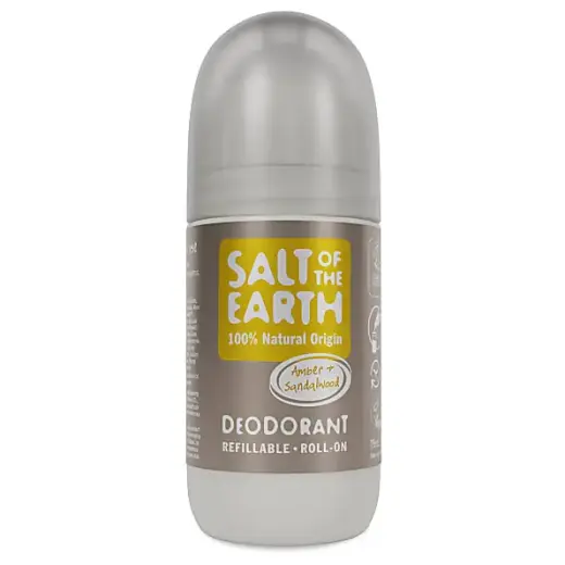 Salt of the Earth Refillable Roll-on Deodorant - Amber & Sandalwood