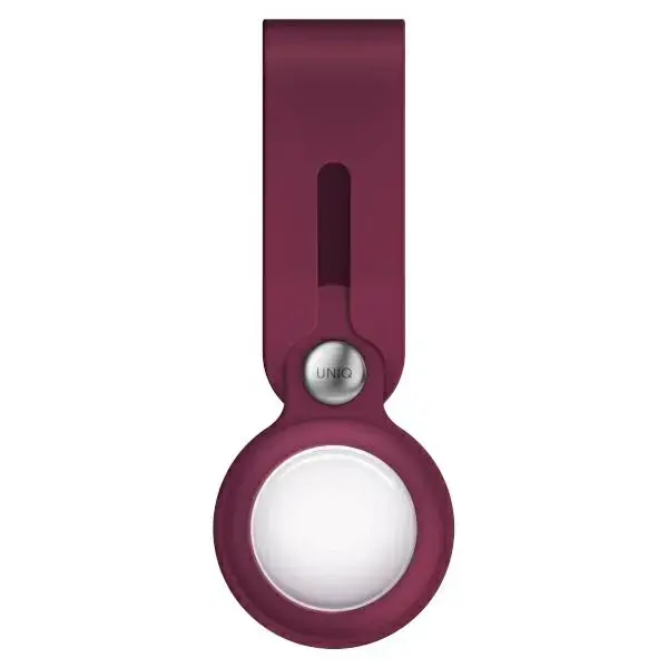 UNIQ Vencer Silicone Case for AirTag burgundy