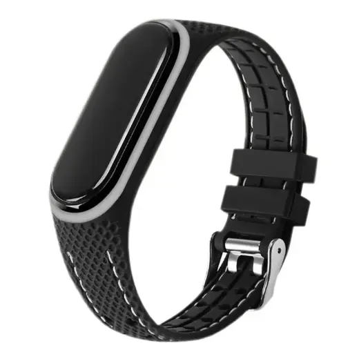 LIFESTYLE nutikella rihm Xiaomi Mi Band 7 jaoks | silikoonist | must