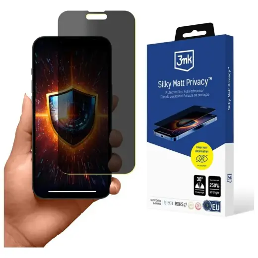 3MK Silky Matt Privacy aizsargplēve telefona ekrānam iPhone 14 Pro Max (privātuma efekts)
