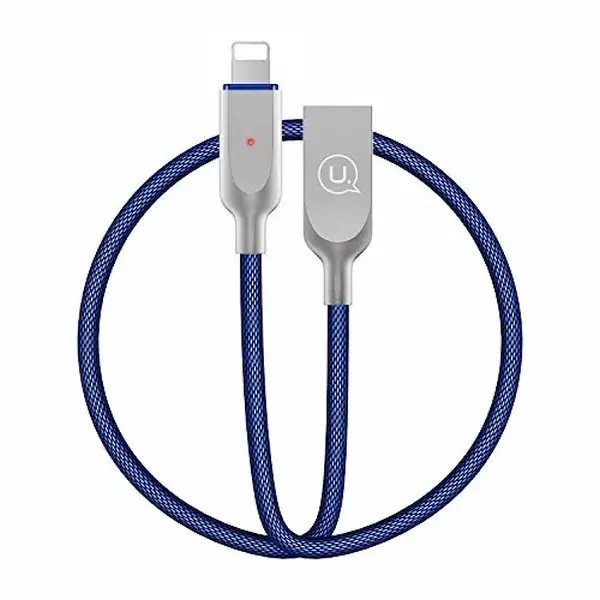 USAMS U-Sun datu pārraides un uzlādes vads | USB-A uz Lightning | 1.9m | zils