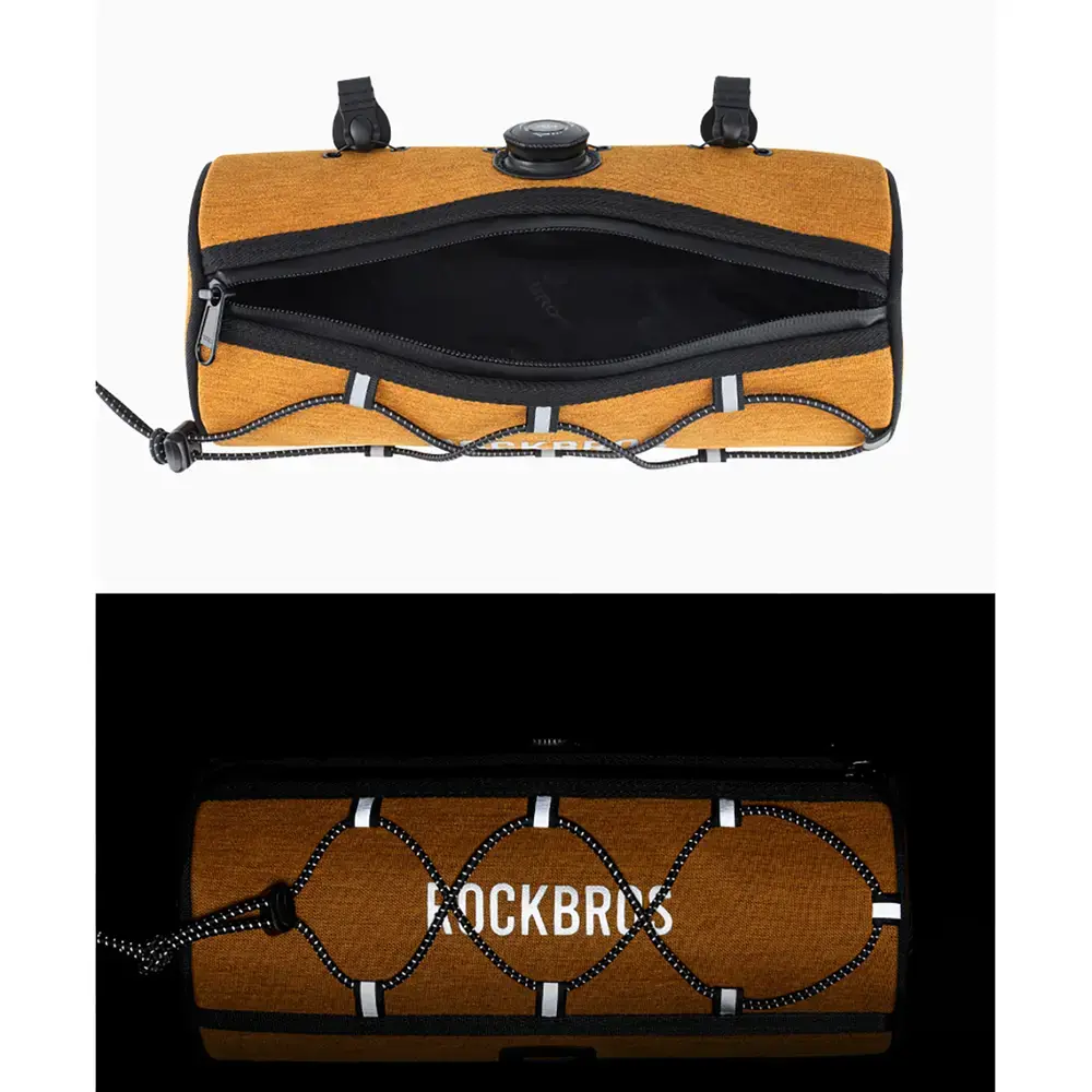 Torba na kierownicę 1,5L Rockbros TL002 ROAD TO SKY wodoodporna – pomarańczowa