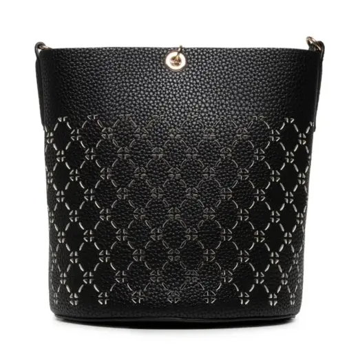 Guess, Amara, Synthetic Leather, Textile Backpack, Black, XG849301, For Women, 18/21 x 20 x 14 / 14/18 x 17.5 x 6.5 cm
