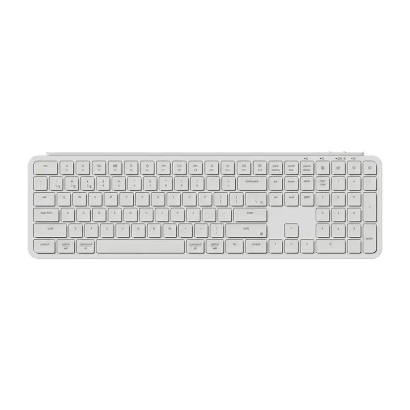 Ultra Slim Keychron B6 Pro 2.4G Wireless Keyboard (White) [B6P-K8].