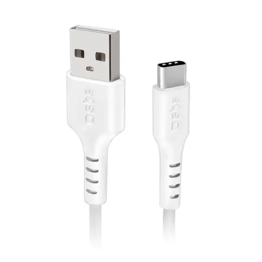 data transfer and charging cable | USB-A to USB-C | white