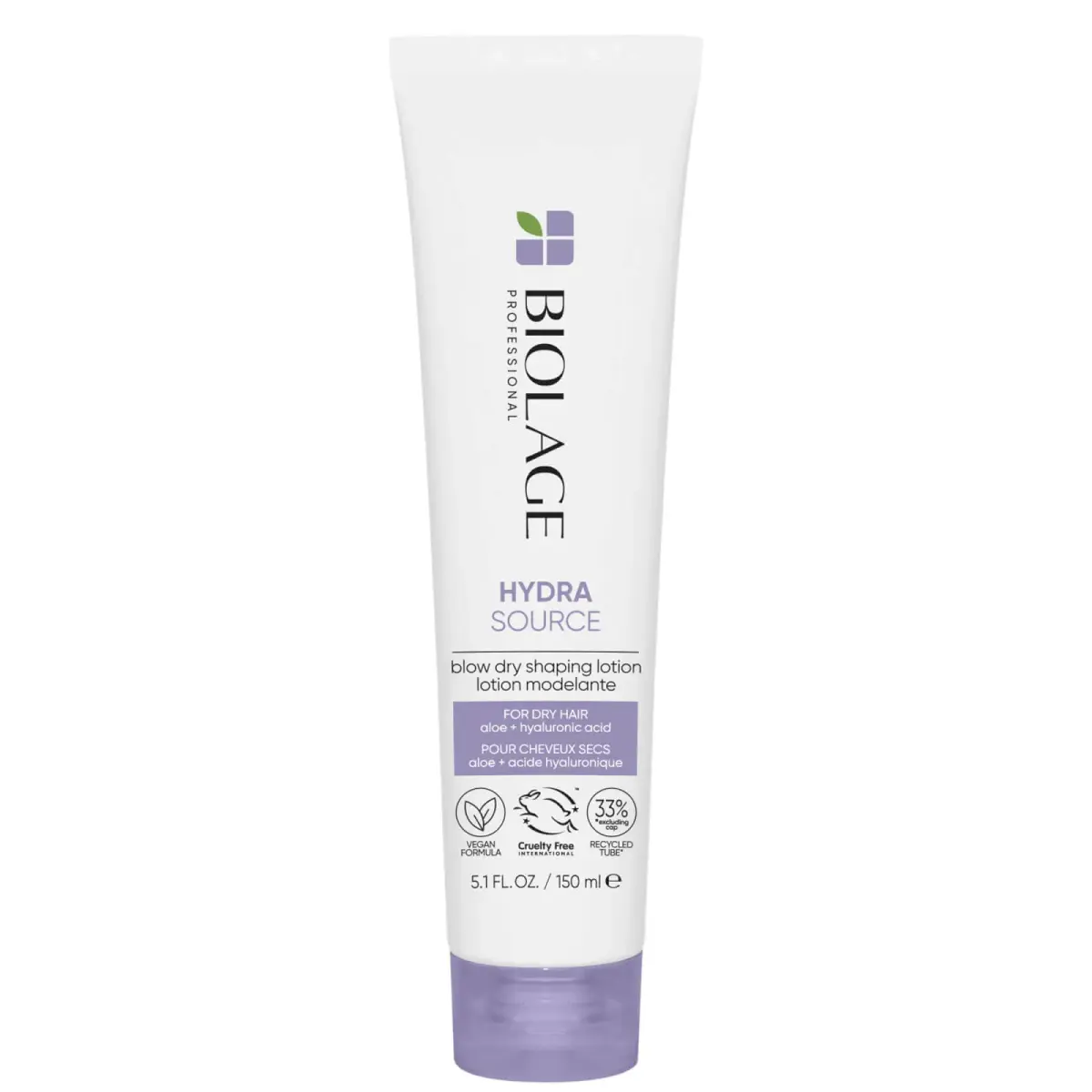 Biolage Hydra Source Blow Dry Shaping Lotion for Dry Hair with Aloe + Hyaluronic Acid 150Ml in Clear