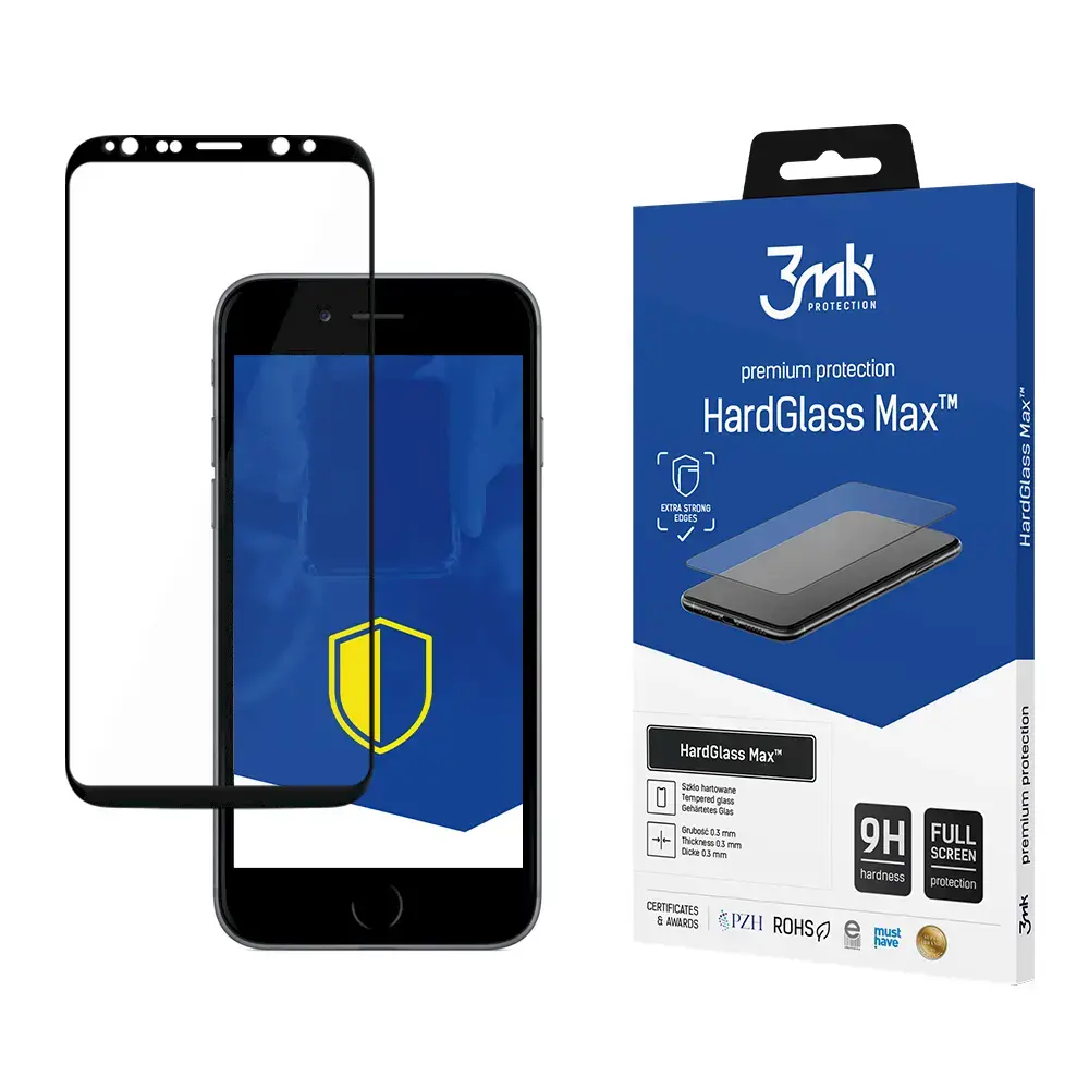 3mk HardGlass Max aizsargstikls telefona ekrānam Samsung Galaxy S8+ (G955) ar uzstādīšanas rāmi