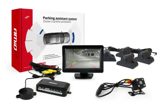 Parking assistant system TFT01 4,3" with HD-315-LED 4 sensors black Truck