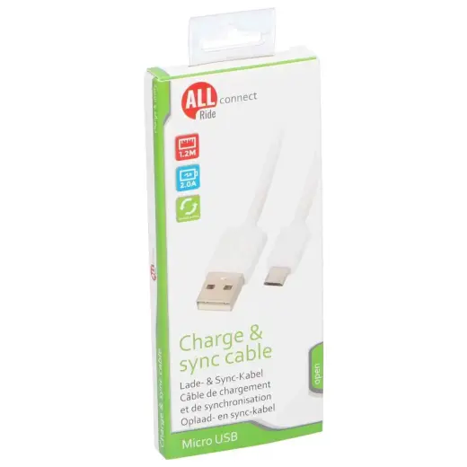 Зарядное устройство All Ride | 10W | USB-A | с интегрированным кабелем micro USB в комплекте