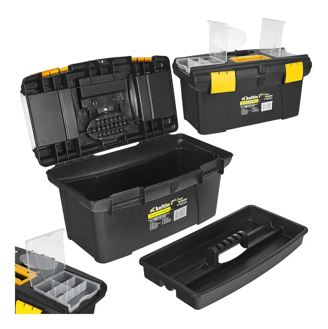 19" Plastic Tool Box with Organizer
